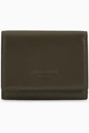 Giorgio Armani Cartera tipo tr??ptico de napa