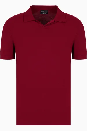 Giorgio Armani Polo de manga corta de punto el??stico de viscosa