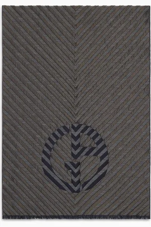 Giorgio Armani Estola de seda y lana virgen con tejido jacquard