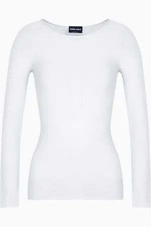 Giorgio Armani Jersey de manga larga de punto eslab??n de viscosa