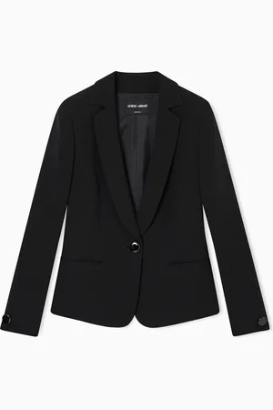 Giorgio Armani Chaqueta de abotonadura sencilla de cady de seda