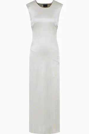 Giorgio Armani Vestido a media pierna en tejido jacquard de punto de viscosa