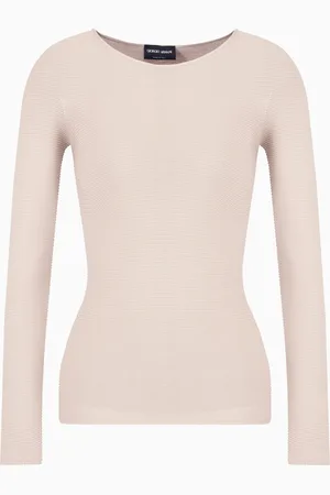 Giorgio Armani Jersey de manga larga de punto eslab??n de viscosa
