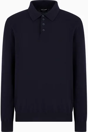 Giorgio Armani Polo de cachemir de manga larga