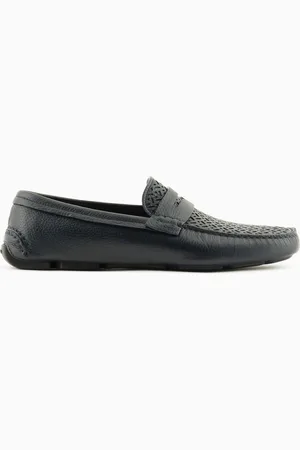 Giorgio Armani Mocasines de ciervo y napa