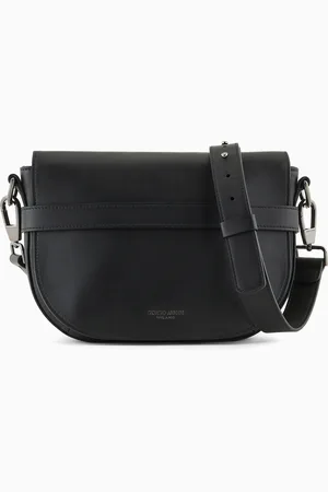 Giorgio Armani Bolso bandolera mediano de piel con acabado de napa