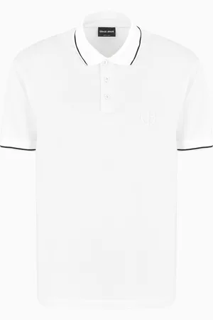 Giorgio Armani Polo de manga corta en punto de seda y algod??n