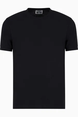 Giorgio Armani Camiseta Icon de punto de viscosa el??stico con cuello redondo