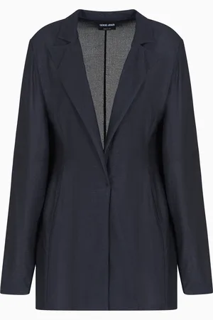 Giorgio Armani Chaqueta de abotonadura sencilla en punto ligero de viscosa