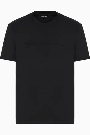Giorgio Armani Camiseta en interlock de algod??n puro con logotipo de la firma