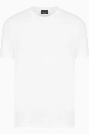 Giorgio Armani Jersey en punto de viscosa el??stica con cuello redondo y manga corta