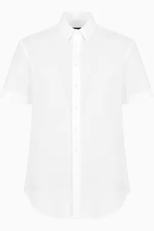 Giorgio Armani Camisa de manga corta en sirsaca de algod??n