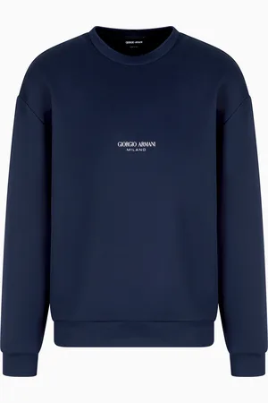 Giorgio Armani Sudadera de cuello redondo en punto de micromodal