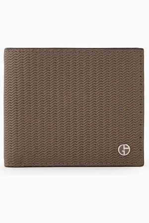 Giorgio Armani Cartera plegable de piel estampada