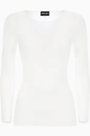 Giorgio Armani Jersey de manga larga de punto eslab??n de viscosa
