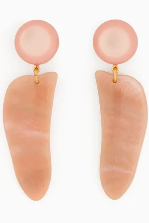 Giorgio Armani Pendientes colgantes de resina efecto n??car
