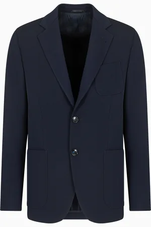 Giorgio Armani Chaqueta l??nea Upton de abotonadura sencilla en lana virgen cannet??