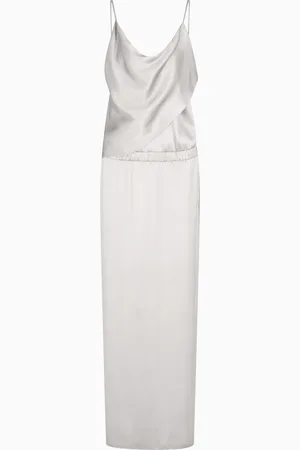 Giorgio Armani Vestido largo en raso doble de seda