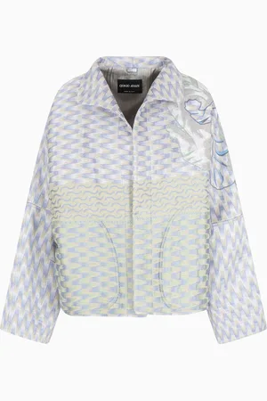Giorgio Armani Chaquet??n en tejido jacquard de c????amo, lino y seda