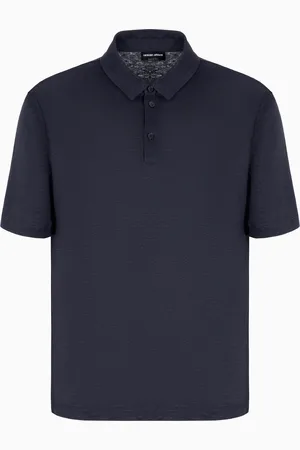 Giorgio Armani Polo de manga corta en punto de lino puro