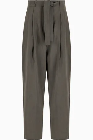 Giorgio Armani Pantalones con una pinza de seda lavada