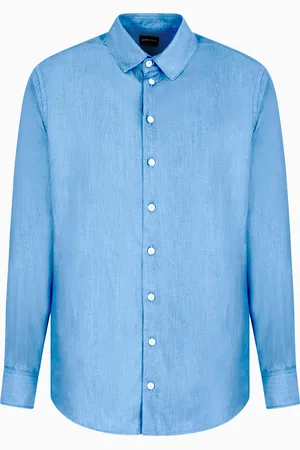 Giorgio Armani Camisa regular fit en denim de algod??n
