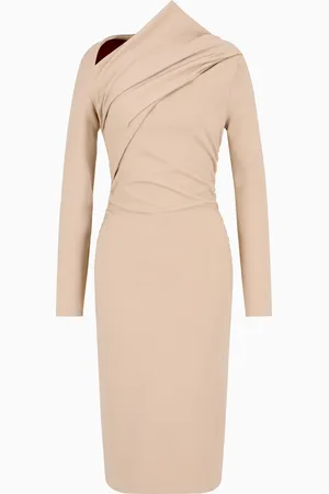 Giorgio Armani Vestido longuette en punto milano de mezcla de viscosa