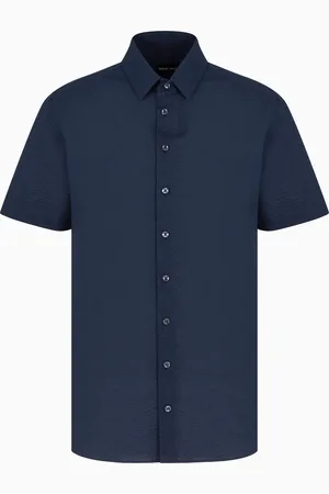 Giorgio Armani Camisa de manga corta en sirsaca de algod??n