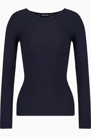 Giorgio Armani Jersey de manga larga de punto eslab??n de viscosa