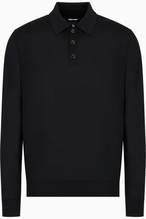 Giorgio Armani Polo de manga larga en lana virgen