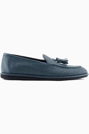 Giorgio Armani Mocasines de ante con logotipo bordado
