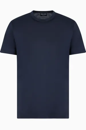 Giorgio Armani Camiseta de punto jersey de mezcla de seda y algod??n