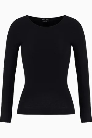 Giorgio Armani Jersey de manga larga de punto eslab??n de viscosa