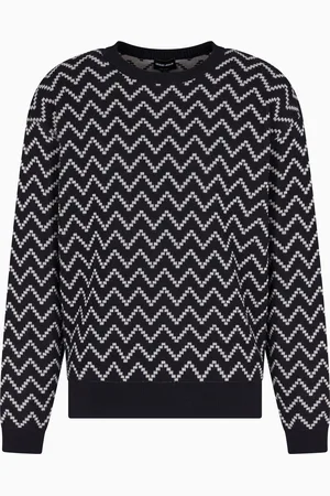 Giorgio Armani Jersey de cuello redondo de algod??n y cachemir con elaboraci??n en tejido jacquard