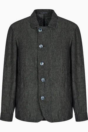 Giorgio Armani Chaqueta de abotonadura sencilla de lino puro