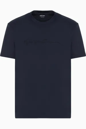 Giorgio Armani Camiseta en interlock de algod??n puro con logotipo de la firma