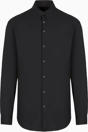 Giorgio Armani Camisa de tejido el??stico y cuello con varillas