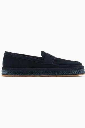 Giorgio Armani Mocasines de ante con suela de cuerda