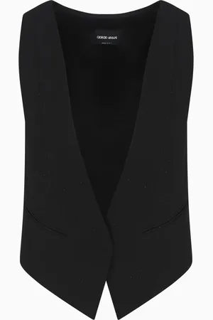 Giorgio Armani Chaqueta de abotonadura sencilla de tejido jacquard de cady de seda efecto purpurina