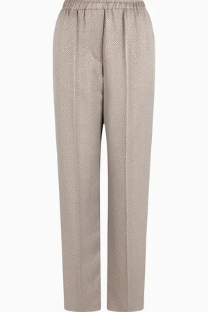 Giorgio Armani Pantalones rectos de tejido jacquard de viscosa y cupro