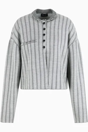 Giorgio Armani Chaqueta corta de punto con elaboraci??n en tejido jacquard