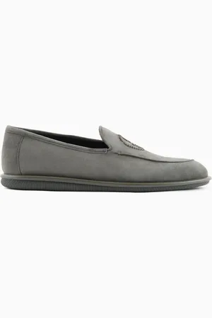 Giorgio Armani Mocasines de napa vintage con logotipo bordado
