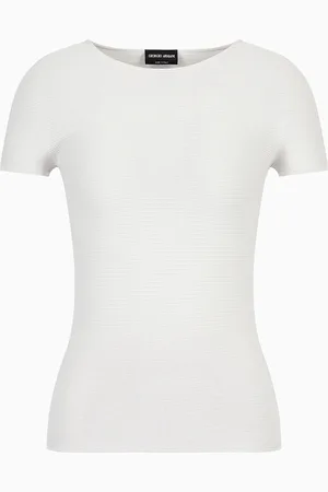 Giorgio Armani Jersey de manga corta de punto eslab??n de viscosa