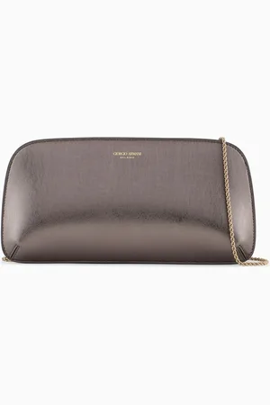 Giorgio Armani Bolso de mano horizontal la Prima de piel laminada