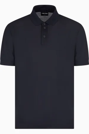 Giorgio Armani Polo de piqu?? de pura lana virgen