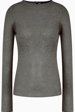Giorgio Armani Jersey de cuello redondo de cachemir y lana mohair