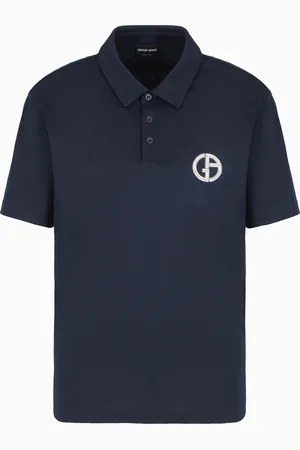 Giorgio Armani Polo de manga corta en interlock de algod??n