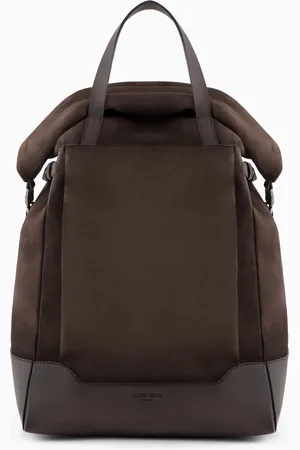 Giorgio Armani Mochila de ante y piel