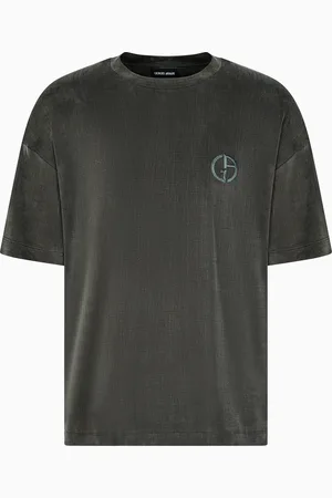 Giorgio Armani Camiseta de cuello redondo y corte ancho de cupro el??stico