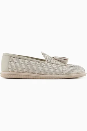 Giorgio Armani Mocasines de rafia trenzada con borlas